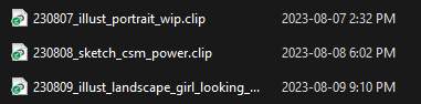 Example of my naming convention in my 2023 folder.